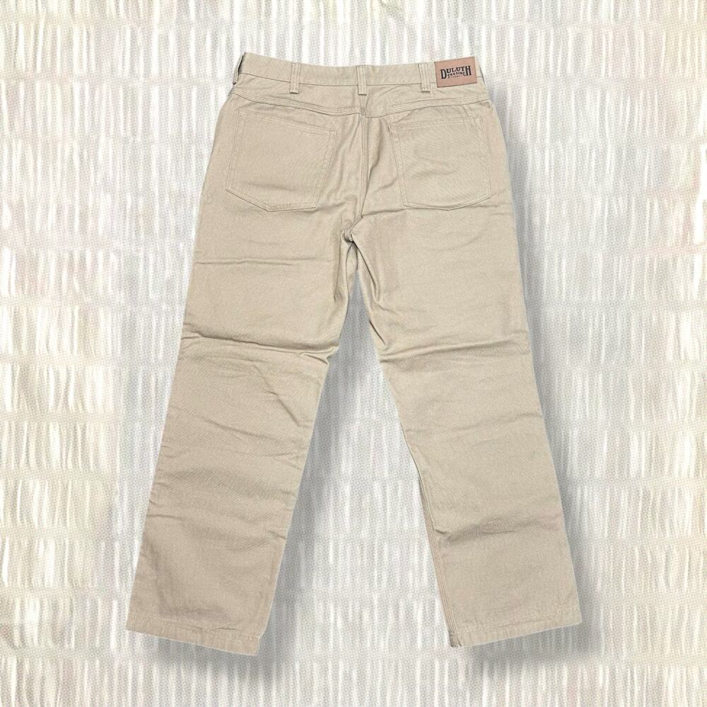 Duluth Trading Co. Men’s Canvas Work Pants Khaki - Size 36x30 - Picture 2 of 4